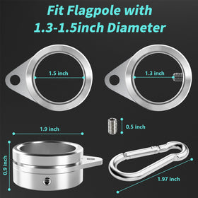 HOOPLE rust-resistant aluminum rings ready for long-term outdoor display.
