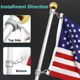 Easy installation with HOOPLE rings for faster yard flag setup