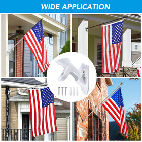 HOOPLE easy-install flag pole holder with screws and anchors for quick mounting
