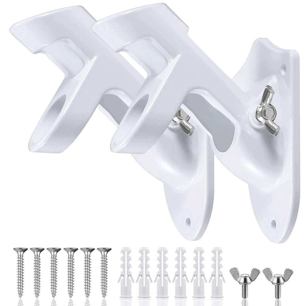 HOOPLE flag pole holder on white wall with durable outdoor aluminum construction