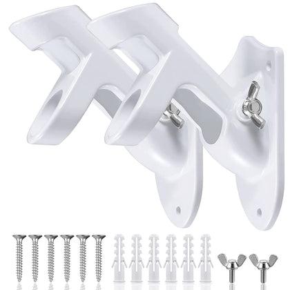HOOPLE flag pole holder on white wall with durable outdoor aluminum construction