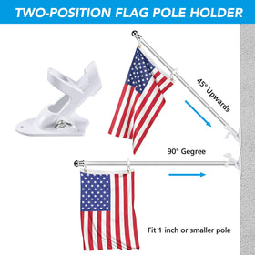 HOOPLE stainless butterfly screws secure the flag pole firmly