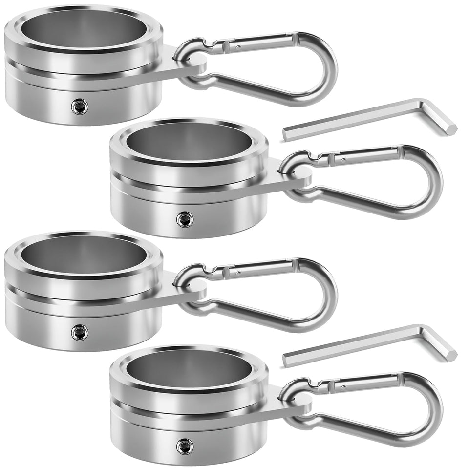 HOOPLE flag pole rings 1.5-inch assembly showing quick grommet attachment for secure mounting.