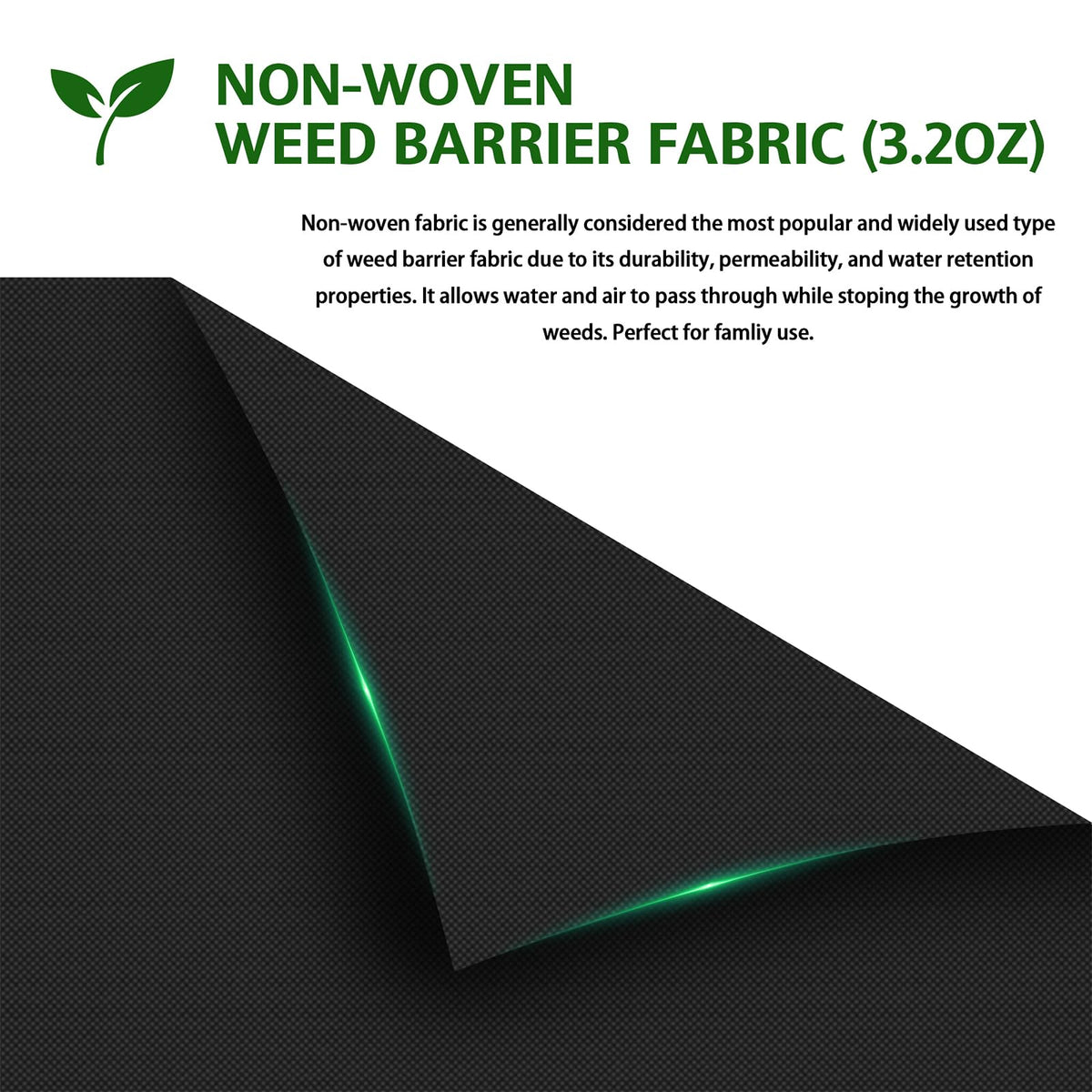 HOOPLE heavy-duty weave provides durable weed suppression for driveways.
