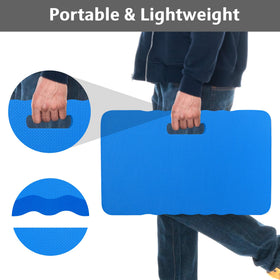 HOOPLE kneeling pad blue with handle enables effortless transport around the yard