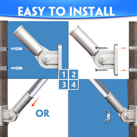 HOOPLE outdoor flag bracket for porch, railing, and yard.
