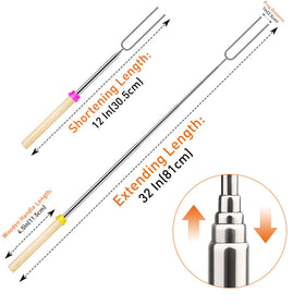 HOOPLE Smores Sticks with dual-prong design keeps marshmallows steady