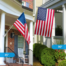 HOOPLE stainless butterfly screws keep the flagpole securely in place.