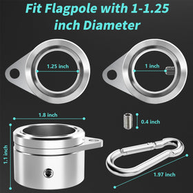 HOOPLE two-pack flag ring set ready for mounting on a pole.