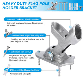 HOOPLE wall mount bracket with stainless screws for secure installation