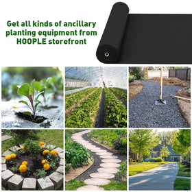 HOOPLE weed barrier installed in a garden bed promoting healthy soil