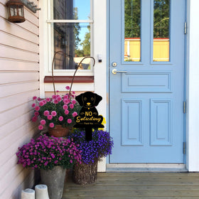 Hooqict porch sign with puppy design, easy to display on entryways.
