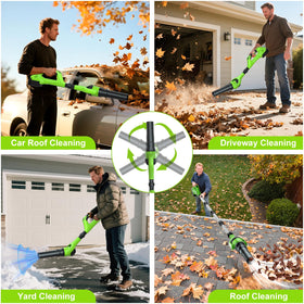 HooSeen 300-degree rotatable nozzle targets corners and eaves with ease.