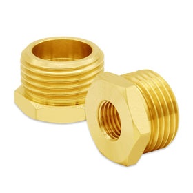 Hooshing 2pcs garden hose fittings with 1/4 NPT female thread for versatile connections.