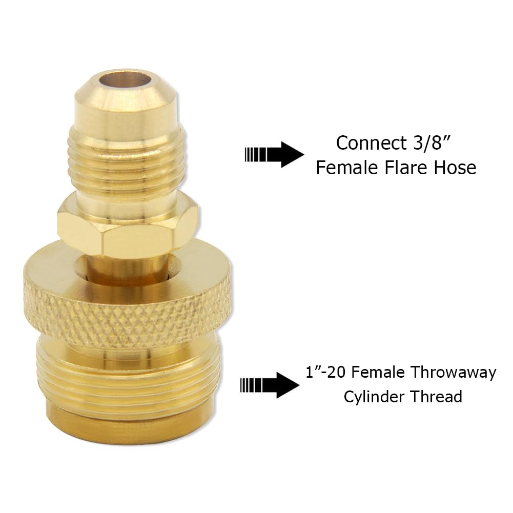 Hooshing 3/8 inch male flare connection provides secure regulator fit