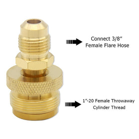 Hooshing 3/8 inch male flare connection provides secure regulator fit