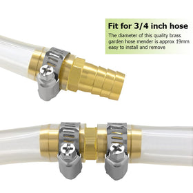Hooshing barb connectors detail, durable brass design for strong hose linking.