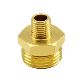 Hooshing brass adapter shown in a watering setup for versatility.