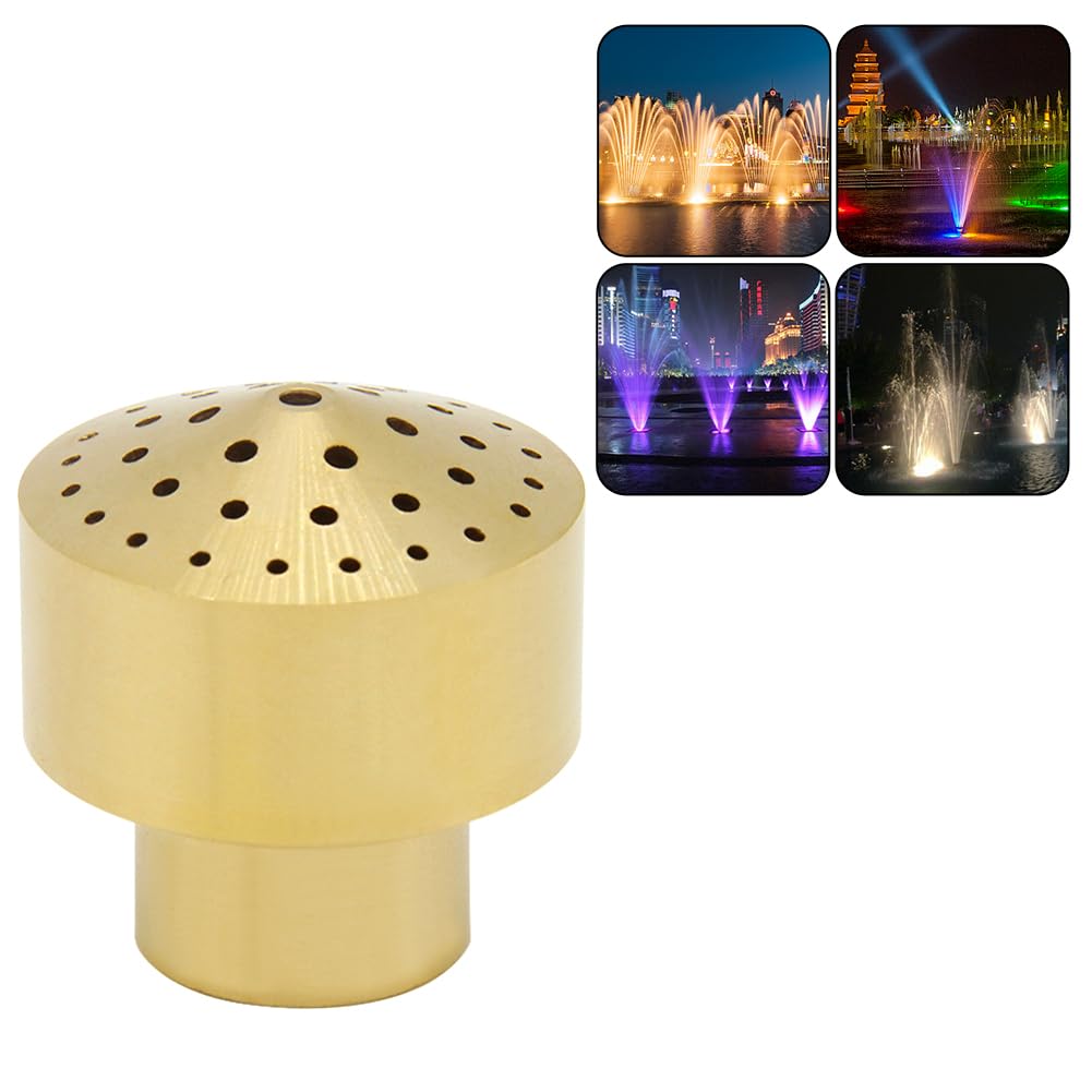 Hooshing brass fountain nozzle with fireworks spray for striking garden displays.