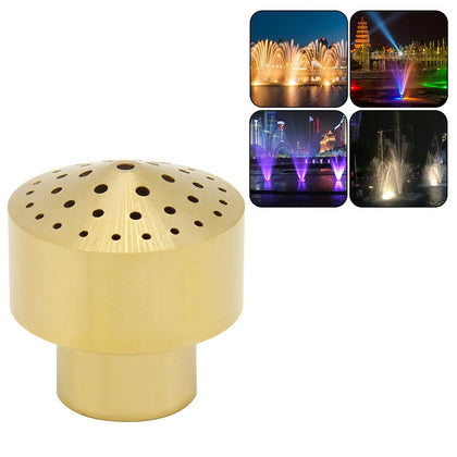 Hooshing brass fountain nozzle with fireworks spray for striking garden displays.