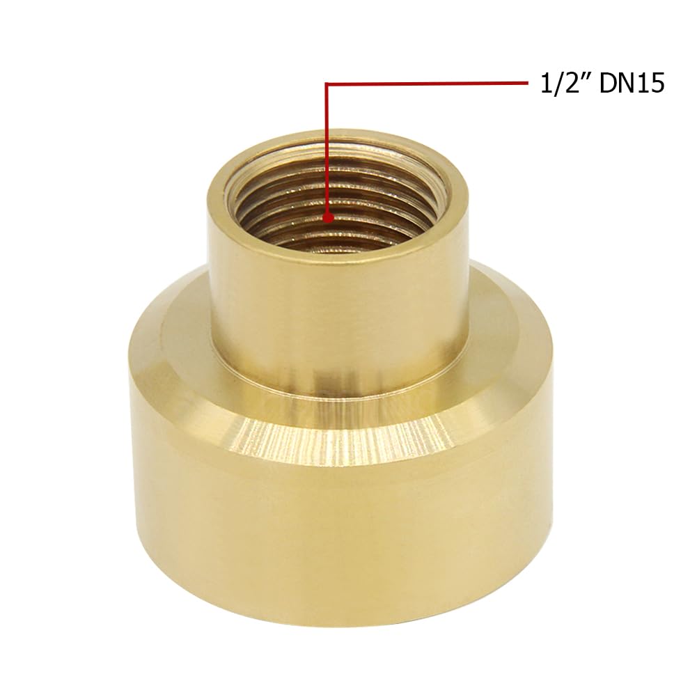 Hooshing brass fountain nozzle fits 1/2 in DN15 threads on hoses.