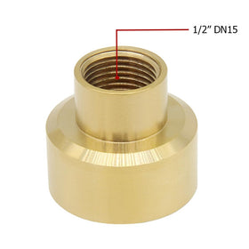Hooshing brass fountain nozzle fits 1/2 in DN15 threads on hoses.