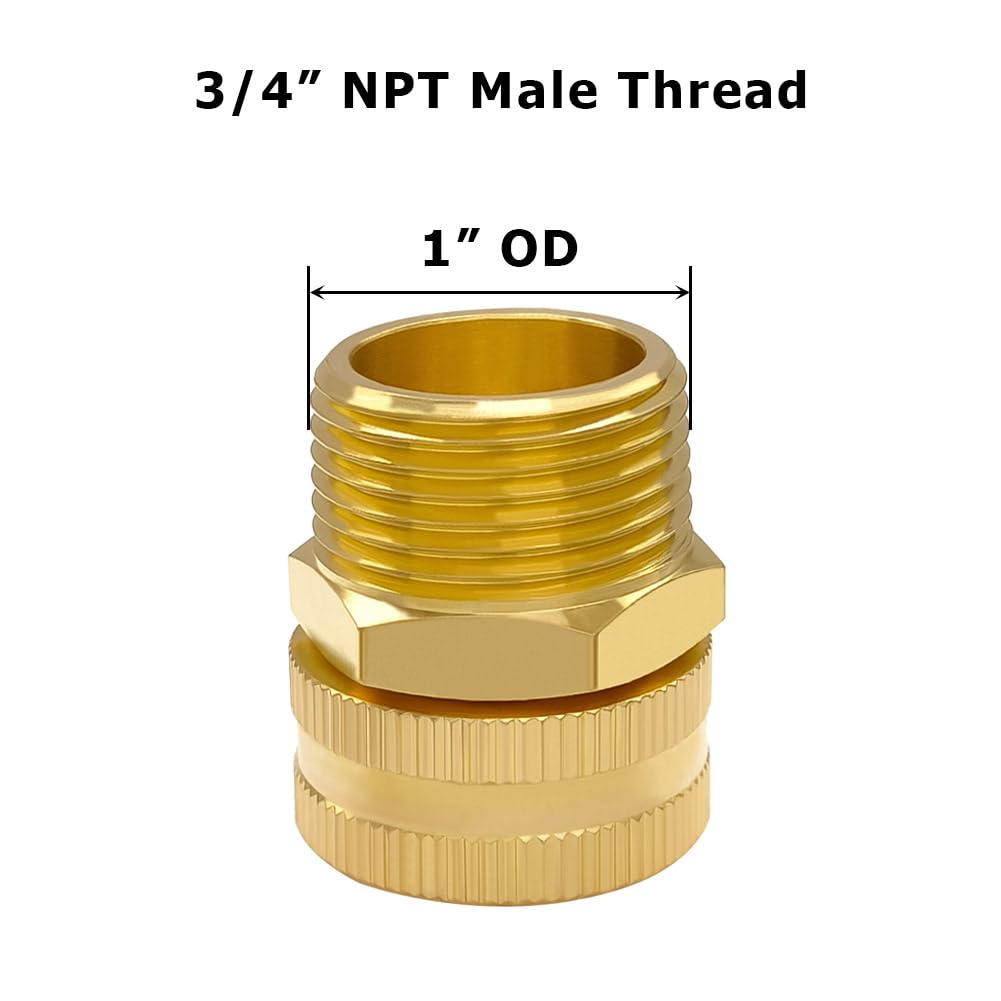 Hooshing brass adapter swivel feature illustrating easy alignment during setup.