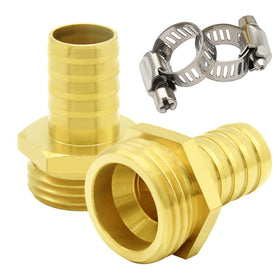 Hooshing brass hose adapter with barb end for secure 3/4 inch connections