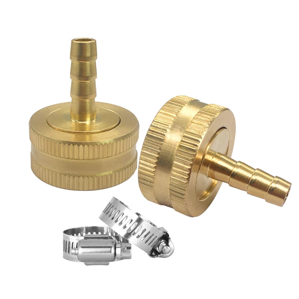 Hooshing brass hose mender close-up showing durable construction for reliable repairs.
