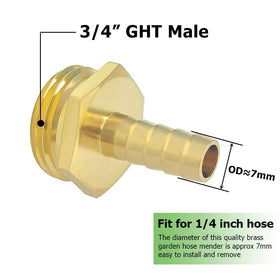 Hooshing brass hose mender female end connector for secure hookups