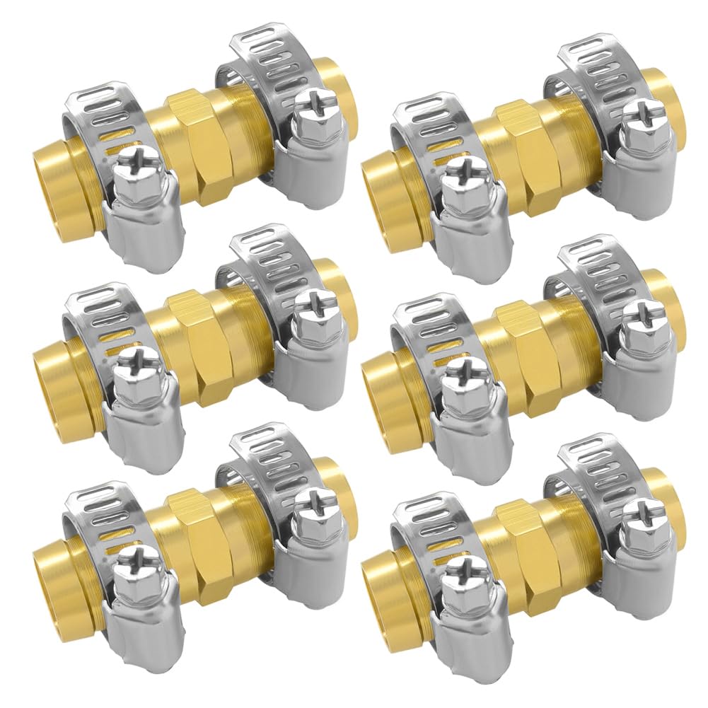 Hooshing brass hose repair connectors for 3/4 inch hoses, secure quick repairs.