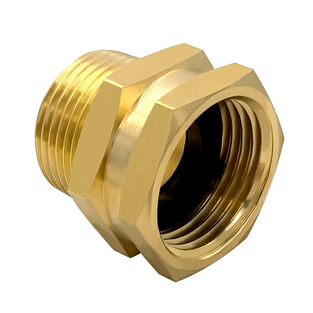 Hooshing sturdy brass pipe adapter resists rust for long-lasting compatibility.