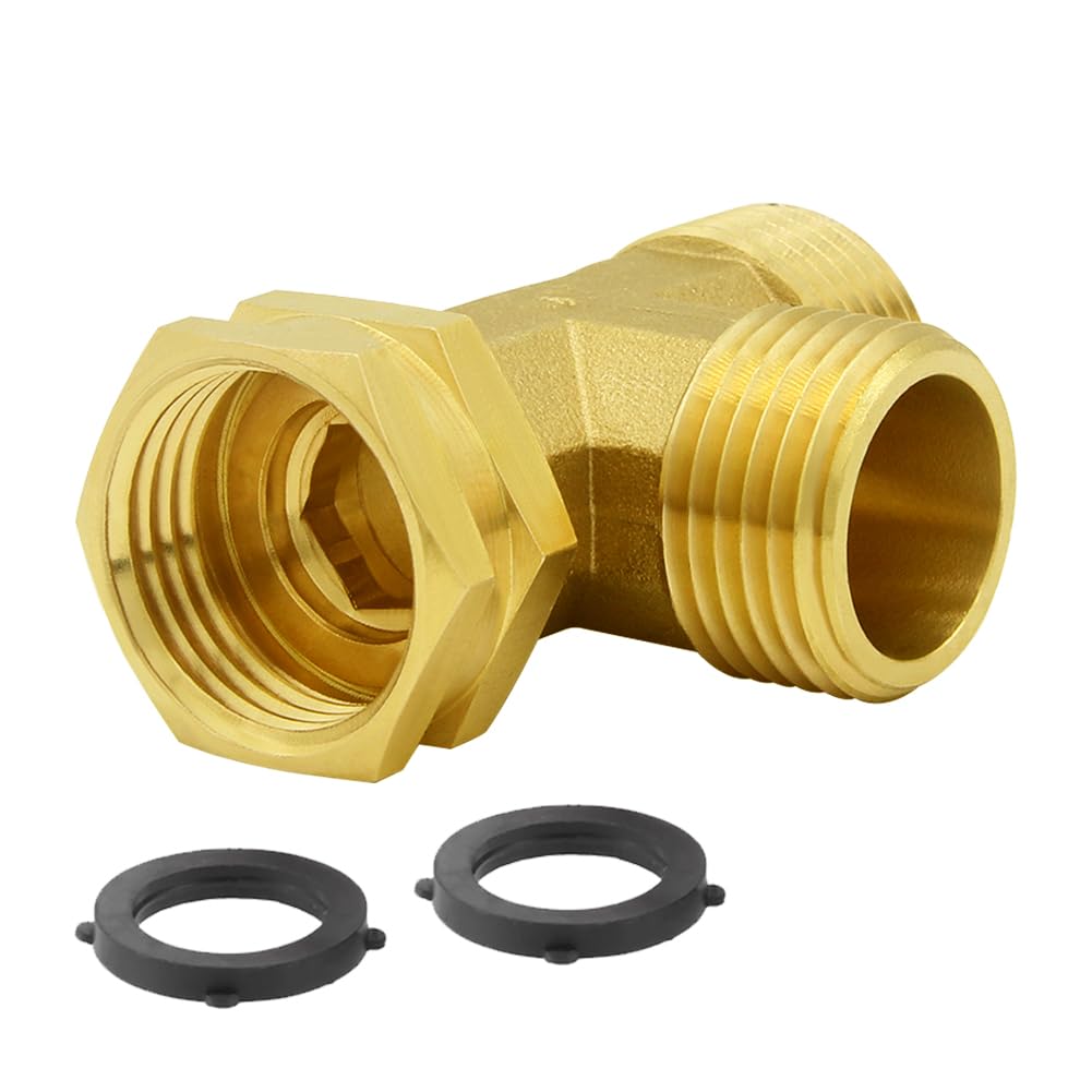 Hooshing brass tee adapter swivel enables easy hose positioning and reliability.