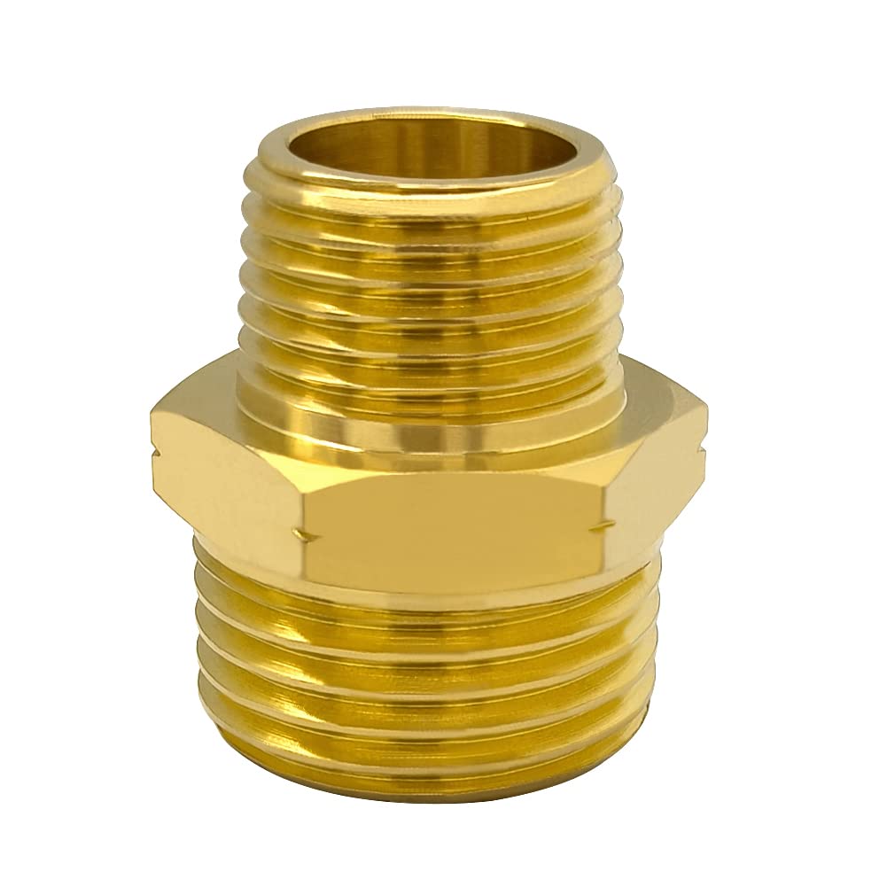 Hooshing brass threaded ends detail emphasizing reliable fit between hose and pipe