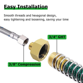 Hooshing easy-installation adapter with rubber seal prevents leaks during setup.