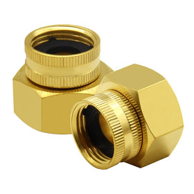 Hooshing garden hose adapter with 3-4 inch GHT to 1 inch NPT connection showing a secure fit