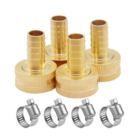 Hooshing garden hose connector set with brass adapters for leak-free 3/8 inch hoses
