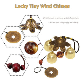 Hooshing Lucky wind chimes close-up metal bells with clear sound