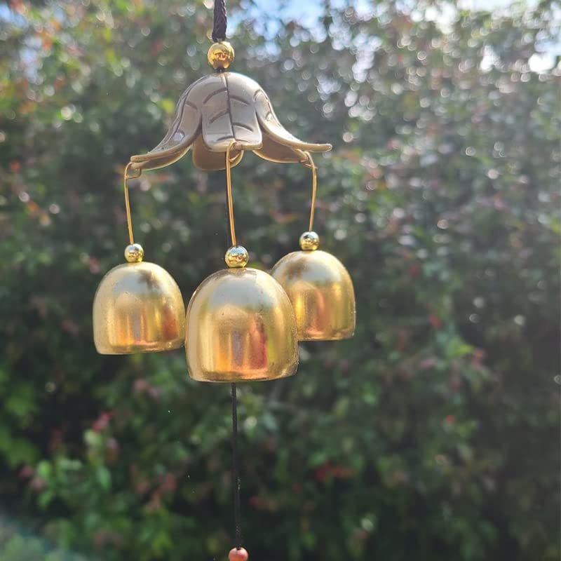 Hooshing Lucky wind chimes cotton hoop top for easy hanging