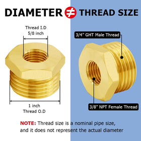 Hooshing NPT female to GHT male adapter for versatile fittings