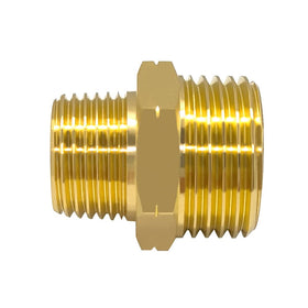 Hooshing 2-pack packaging display showing ready-to-use garden hose adapters