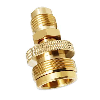 Hooshing portable 1LB propane adapter connects regulator to disposable cylinder for outdoor cooking