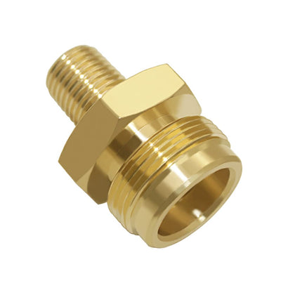 Hooshing one-fourth-male-pipe-thread fitting for durable propane connections.