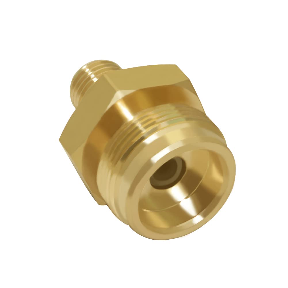 Hooshing outdoor propane fitting in action with grill, RV, or heater.
