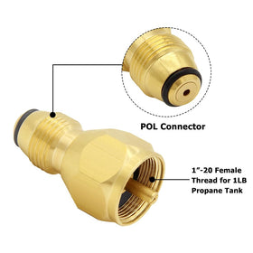 Hooshing universal coupler with brass body resists corrosion during outdoor refills.