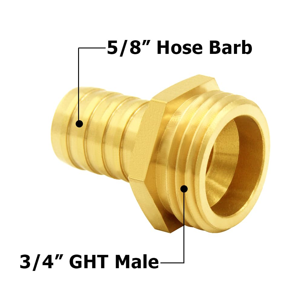 Hooshing solid brass hose connector resists heat and heavy use.
