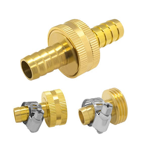 Hooshing stainless steel clamps securing a repaired hose end