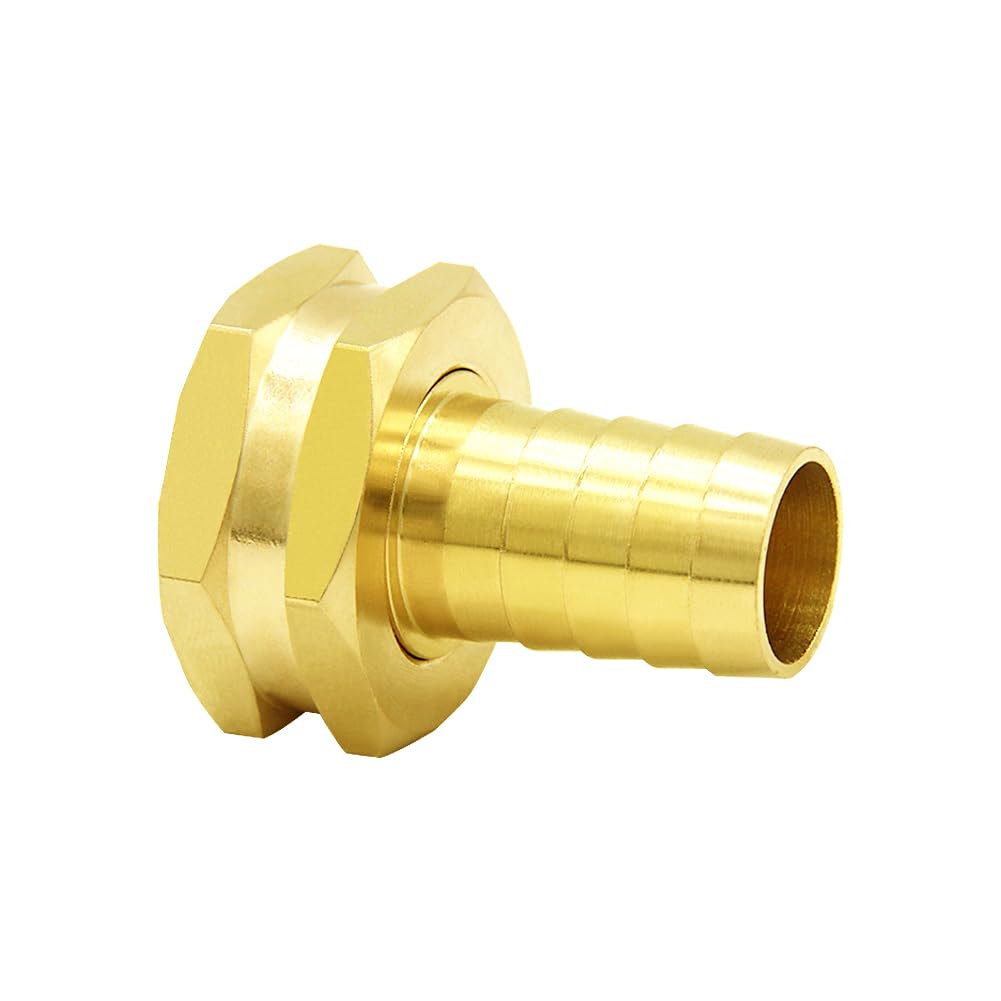 Hooshing two-piece brass connectors extend garden hose systems
