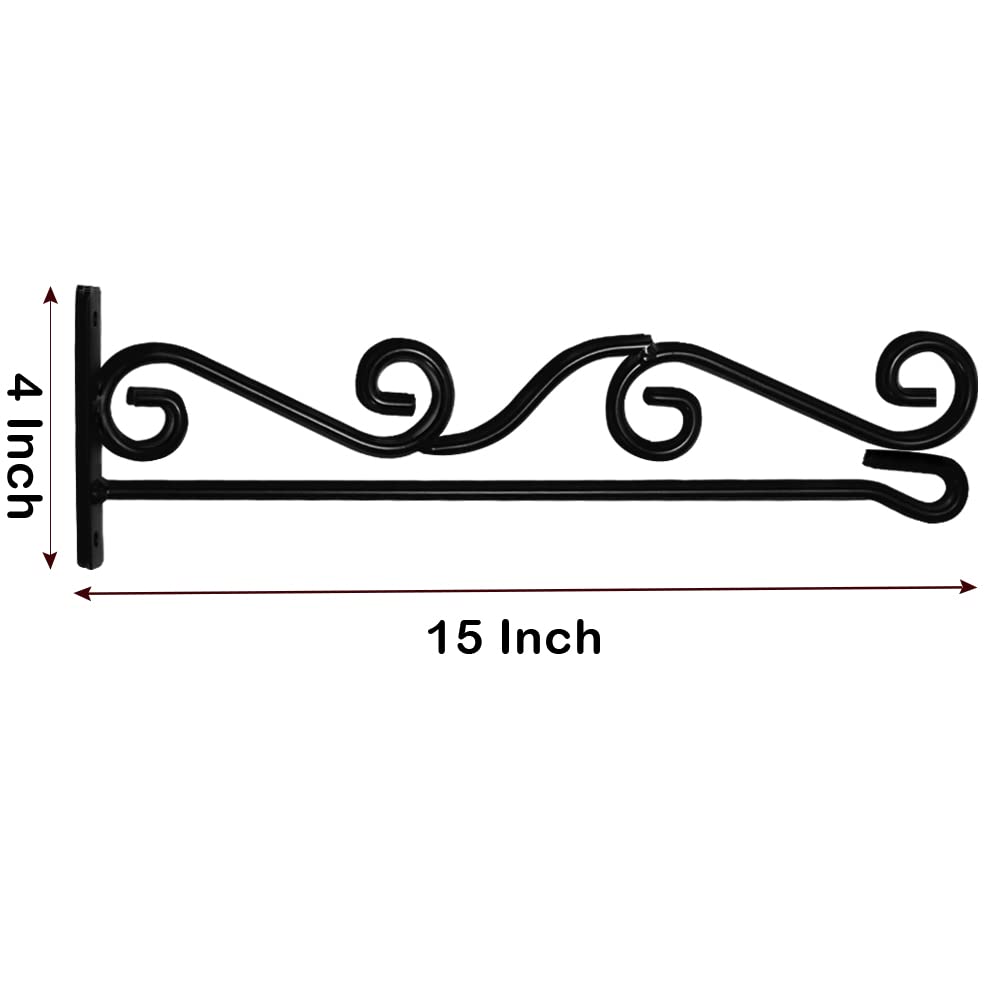 Decorative black wrought-iron HOOSUN flag stand for yard