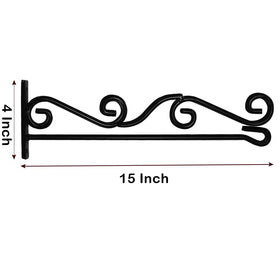 Decorative black wrought-iron HOOSUN flag stand for yard